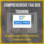 Comprehensive FAA DER Training CD Cover, with a laptop and hands as the background image.
