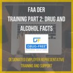 FAA DER Training Drug and Alcohol facts CD Cover, with a laptop and hands as the background image