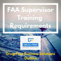 FAA Supervisor Training Requirements banner with a plane wing over a winter town