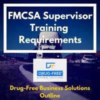 FMCSA Supervisor Training Requirements Banner with truck on a desert highway in the background