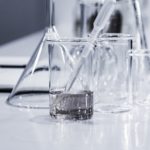 Lab beakers in a DOT drug testing lab